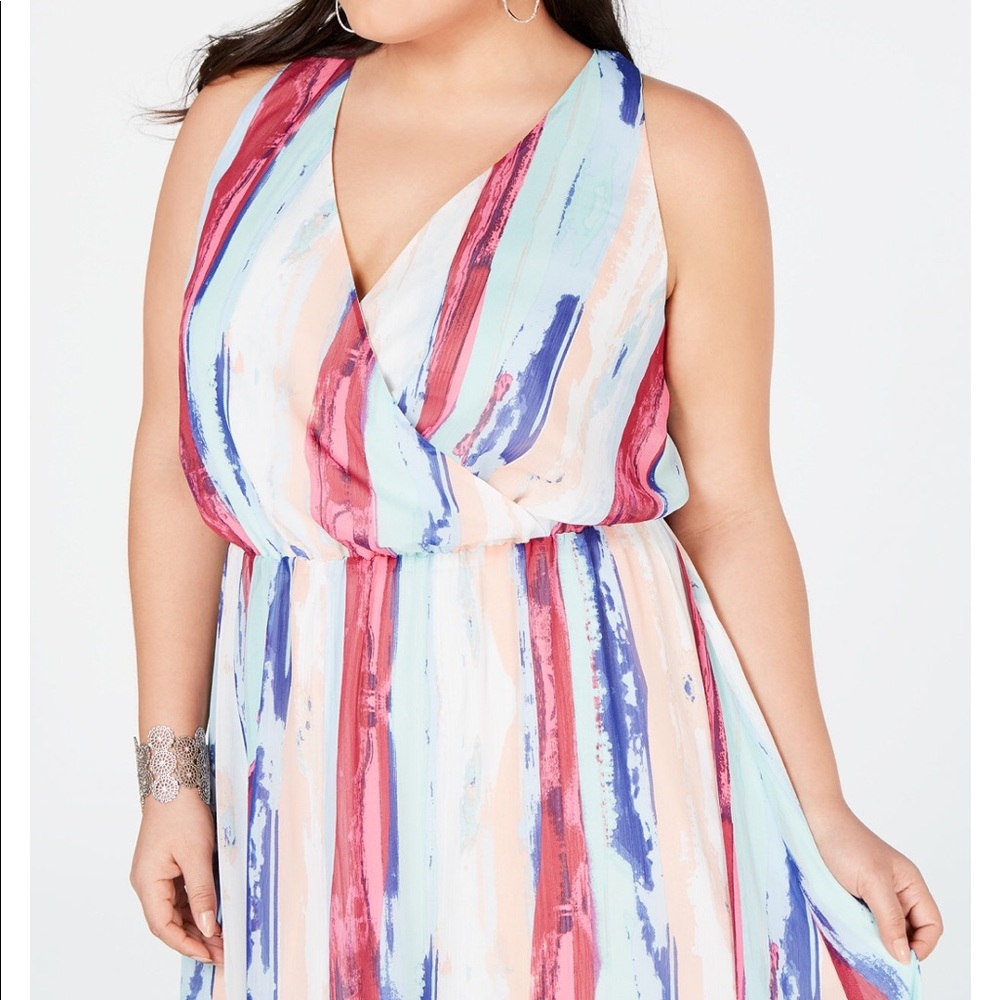 NWT Stunning Rainbow-Inspired Plus Size Maxi Dress - Picture 3 of 3